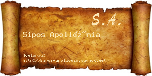 Sipos Apollónia névjegykártya